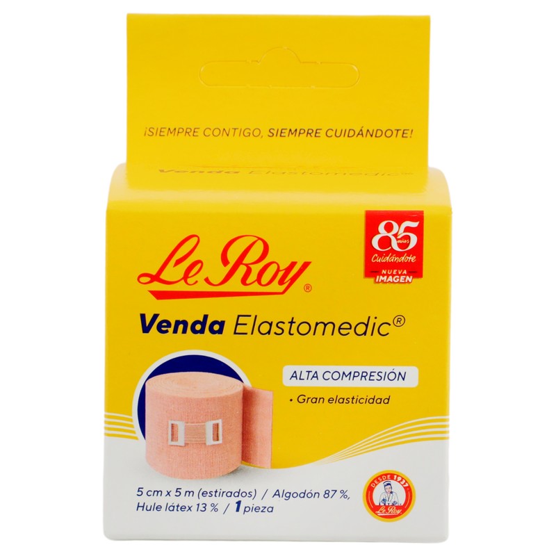 Venda Elastomedic Leroy 5Cmx5M Con 1 729513133011