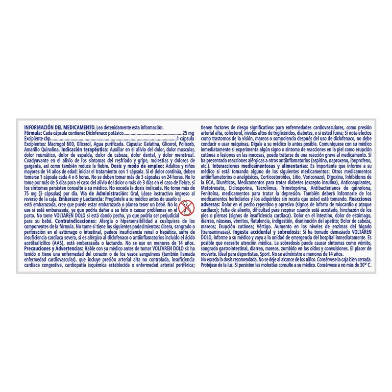 Voltaren Dolo Diclofenaco Tab 25Mg C20 7501065024688 4